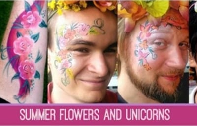 Flowers and unicorns by Artycat Faces