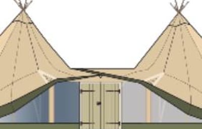 Double PVC frontage with oak doors