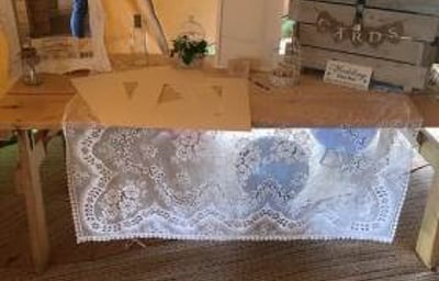 Rustic trestle table