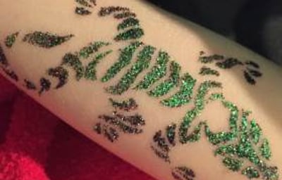Lizzard_Glitter_Tattoo