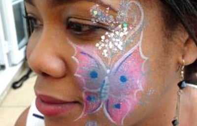 Sequin cheek butterfly