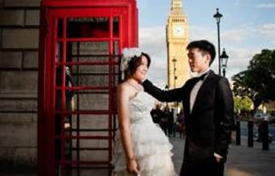 Wedding day shoot in Big Ben, London. Engagement and  wedding photography, videography, make up hair service