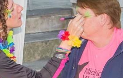 Face painting at charity events