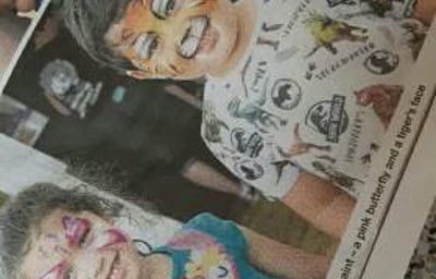 When my face painting makes the news.