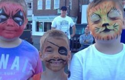 Face paint boys in Whitby 16
