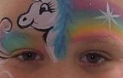 Face paint unicorn pastel