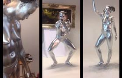 Silver Demon Makeup for Hip Hop Music Video