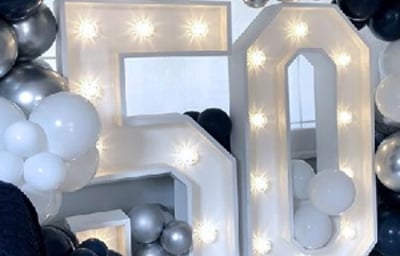 Light Up 50 Numbers with Balloons