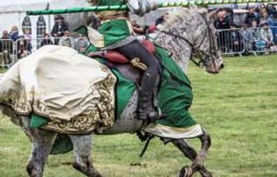 012 Cavalry of Heroes Medieval Jousting Knights on Horseback at Usk Show Monmouth Larry Weaver Photos