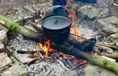 Lunch on an open fire