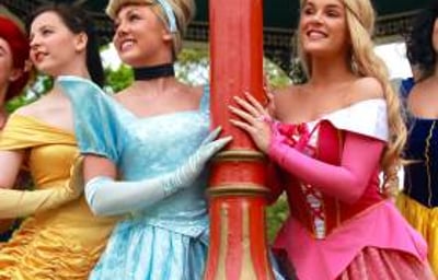 Mermaid, Golden Princess, Cinderella, Sleeping Beauty and Snow White