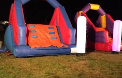 Up & Over Slide at night