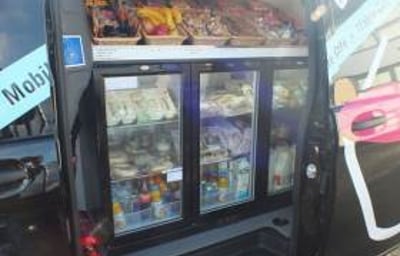 Our Fridge filled with Sandwiches, Cakes, Snacks etc