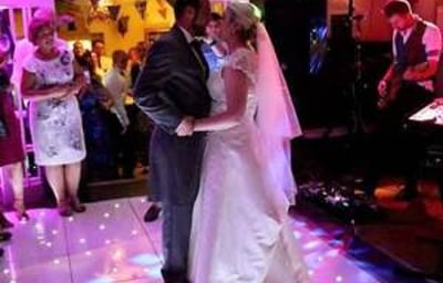 The Black Horse Inn Kirby Fleetham, perfect wedding party with some blush pink uplighting and a Starlit Led dance floor.