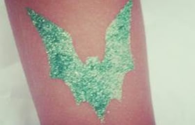 Batman glitter tattoo