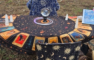 fortune teller table set up spiritualvents.co.uk