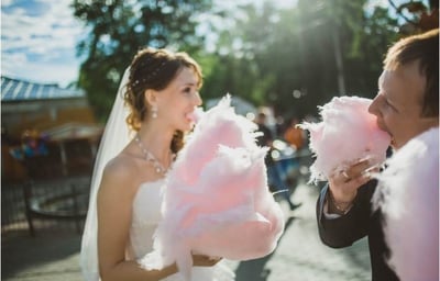 candy floss wedding