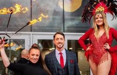 Boxing event - Stilts and Fire