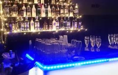 White Bar with Back Bar