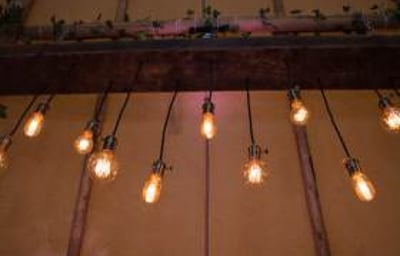 Edison lightbulb display