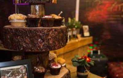 Three tier rustic cake stand