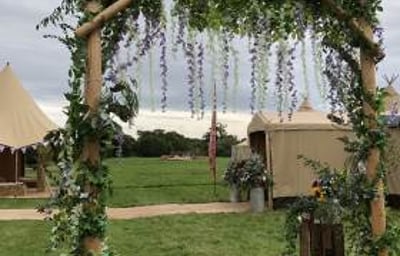 Rustic ceremony arch