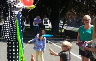 Candy Clown on Stilts