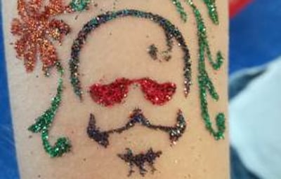 Glitter Tattoo Sugar Skull