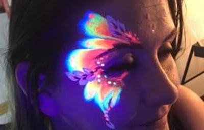 UV painting for adults at an evening corporate event
