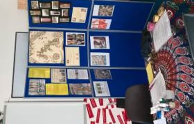 Set up ready for a workshop in a school