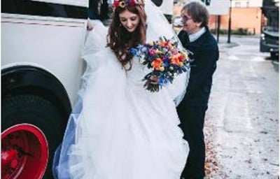 Wedding Bride vintage bus hire