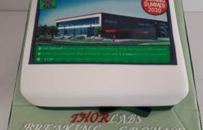 Corporate cake for a local company in Ely Thorlabs breaking ground.