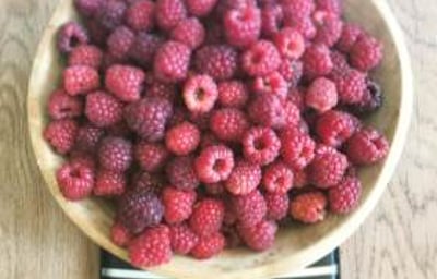 Raspberries from the garden  