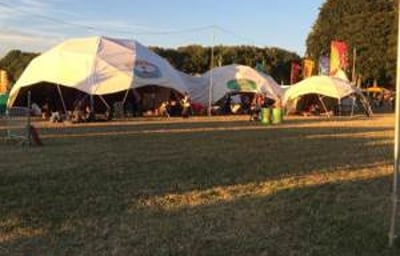 Boomtown in the evening