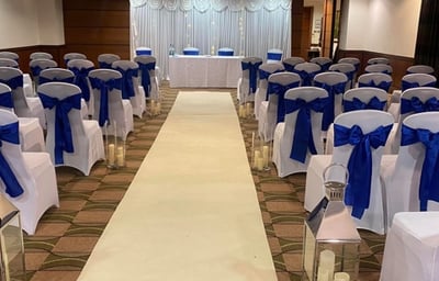 Chair Cover & Sash aisle decor