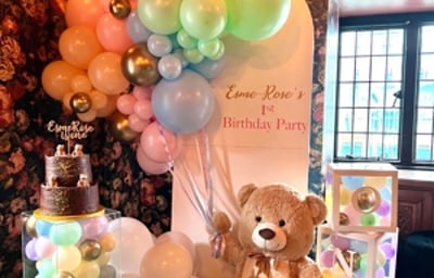 Teddy bear balloon setup