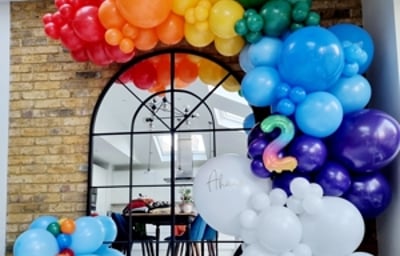 Rainbow Balloon Garland