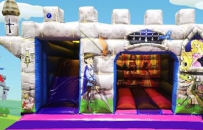 Knights & Princesses Bouncy Castle with Slide