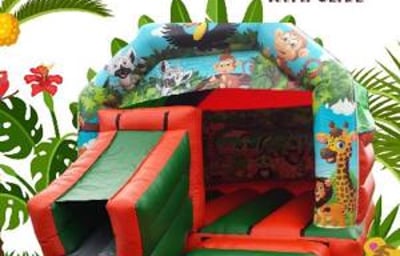 Jungle Bouncy Castle with Slide