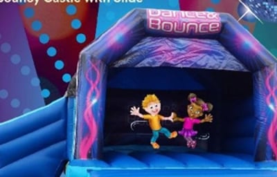 Disco Dance & Bounce Bouncy Castle with Slide