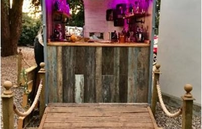 Vintage Horse Box Bar inside 