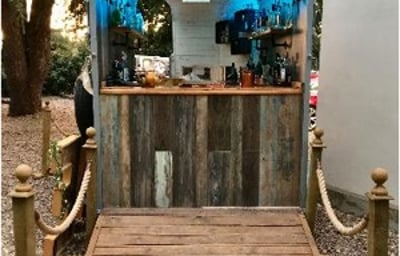 Vintage Horse Box Bar inside 