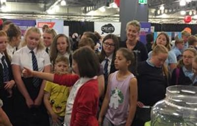 Our Crested Gecko meeting the crowds at the Big Bang event at Doncaster Racecourse