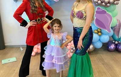 mermaid pirate princess hire kids party  sevenoaks and dartford mermaid under the sea ariel disney entertainer