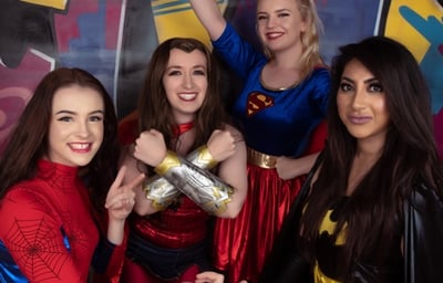 female superhero entertainer kent supergirl spidergirl sevenoaks