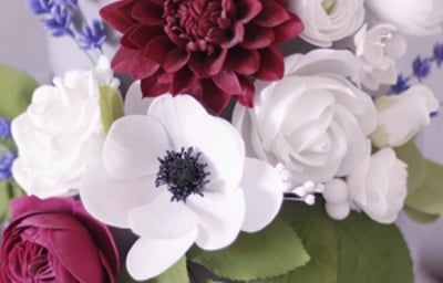 Dahlia David Austin rose flowers