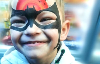 Batman Face Paint Smile