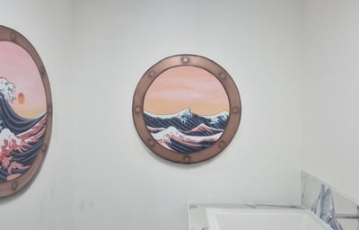 Hokusai inspired portholes 