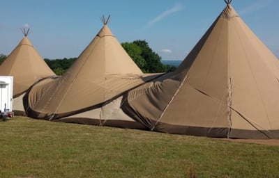 Fridge trailer supplied for outdoor wedding 