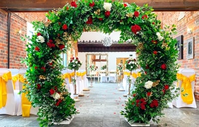Wedding flower arch